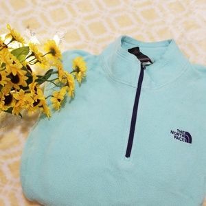 Mint Fleece Quarter Zip North Face